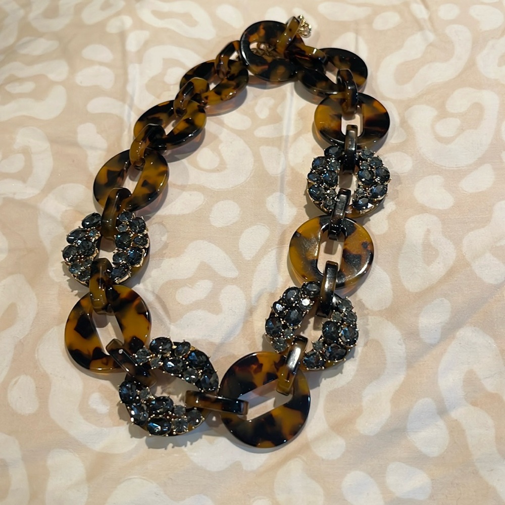 Lori Goldstein pave acrylic necklace
